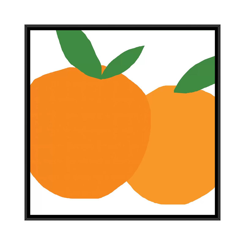 Oranges - reproduction d'art, H 12 po x l 12 po x P 1,5 po, Toile encadrée noire