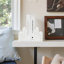 Marble Bookends - Contemporary Abstract White Swirl Design Bookend Set - Book Organization - Home or Office Decor Stylish Book Storage