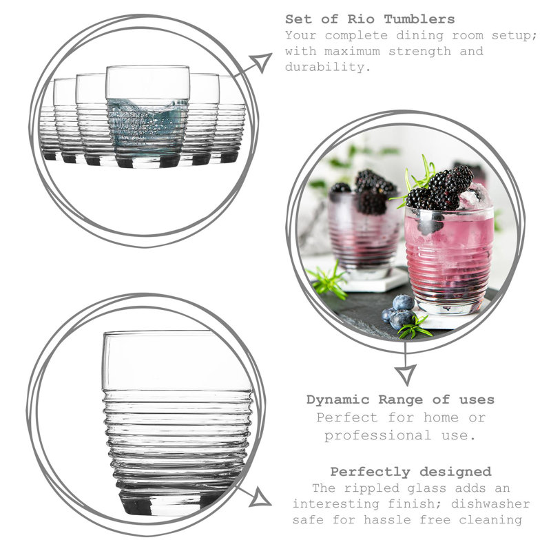 345ml Drinking Glass, 6