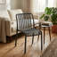 Chaises Arbor noires sans accoudoirs, avec lattes verticales en plastique et design aéré (ensemble de 4)-1560721069-1560721070