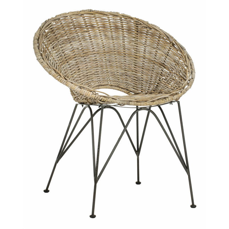 Fauteuil Papasan de 81 cm de large Saxmundham, Gris délavé