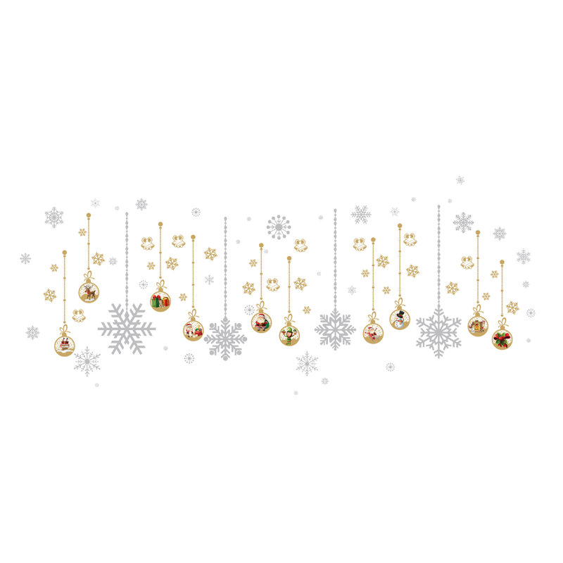 Abstract Wall Decal, Silver/Matt Gold