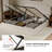 Lizette 80.5" Hydraulic Lift Up Storage Upholstered Platform Bed with Wingback Headboard-102476774