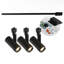 Ensemble d'éclairage sur rail ajustable de type H avec rail de montage en surface de 4 pieds, connecteur d'alimentation mobile et 3 têtes d'éclairage sur rail 5CCT-123186863