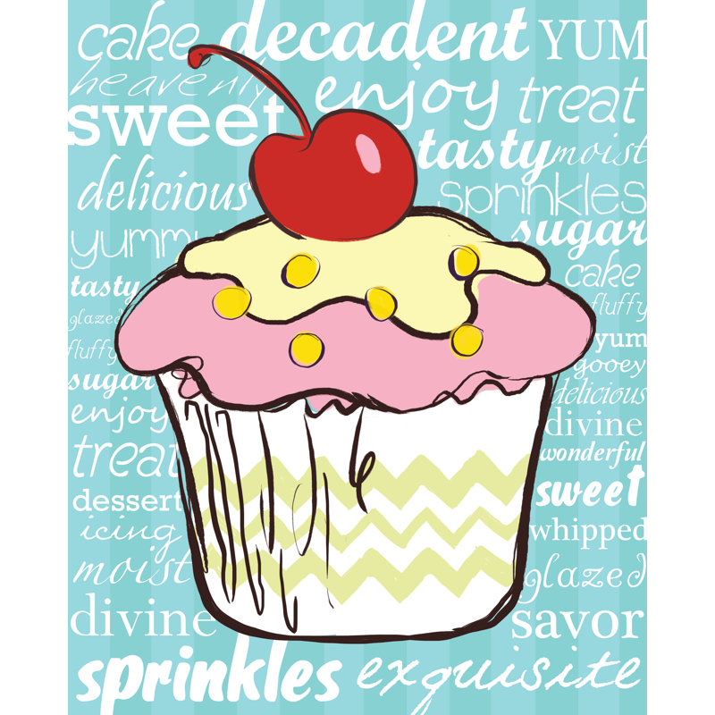 Sweet Cupcake - Painting Print, 76 cm H x 51 cm W, Wrapped Canvas