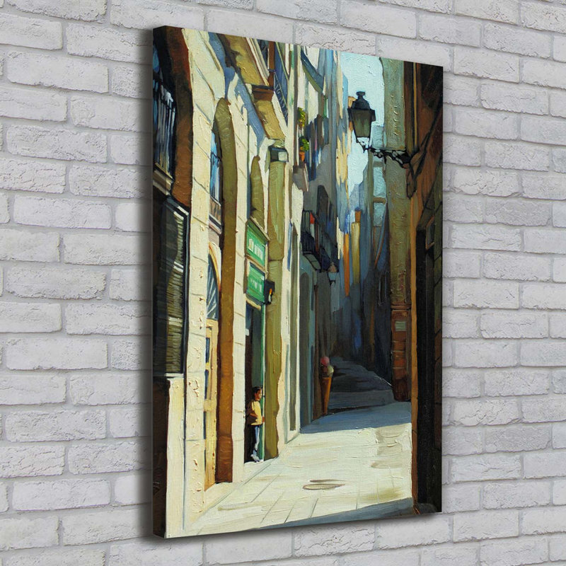 Streets Of Barcelona - Wrapped Canvas Print