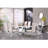 Bernhold Faux Marble Top Metal Base Dining Table-1324055864
