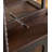 French-Style Vintage Oak Rotating Storage Cabinet With Glass Doors Bookcase
