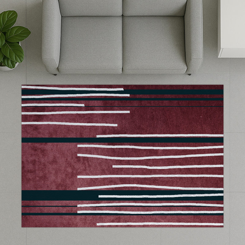Geometric Area Rug, Runner 70 x 140 cm