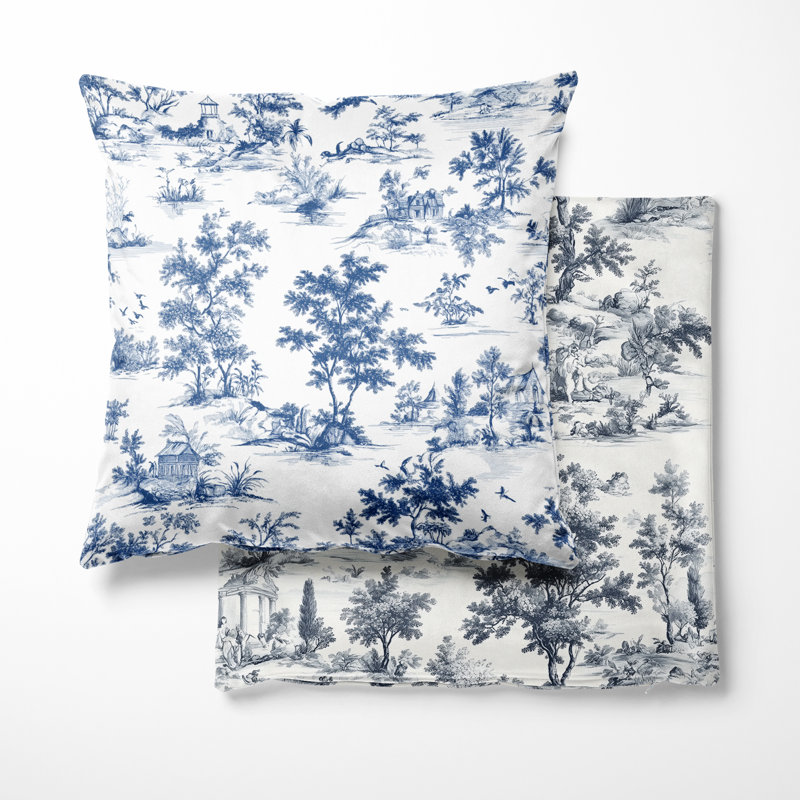 Coussin décoratif Toile 2 pièces - Coussin décoratif imprimé Toile Wash, H 20 po x l 20 po