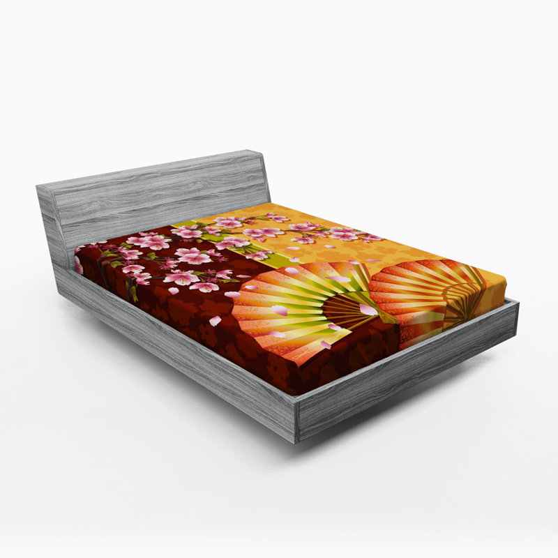 Microfiber Floral Fitted Sheet, Queen Fitted Sheet