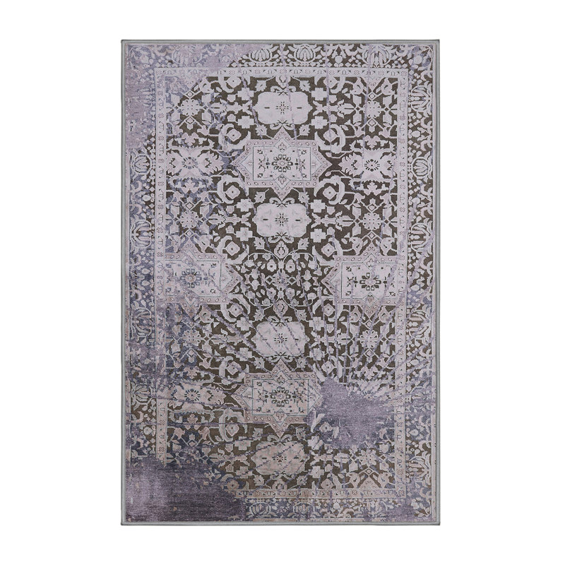 Tapis gris / ivoire Ivery, Rectangle 7 pi x 9 pi