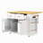 48 Inch Large Kitchen Island With Drop Leaf,Power Outlet,Internal Storage Rack,Rolling Kitchen Storage Cart On 5 Wheels With 5 Open Side Racks For Kitchen,Dining Room-179052867