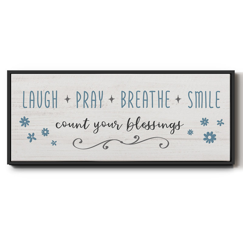 Count Your Blessings- Framed Canvas, 20" H x 50" W