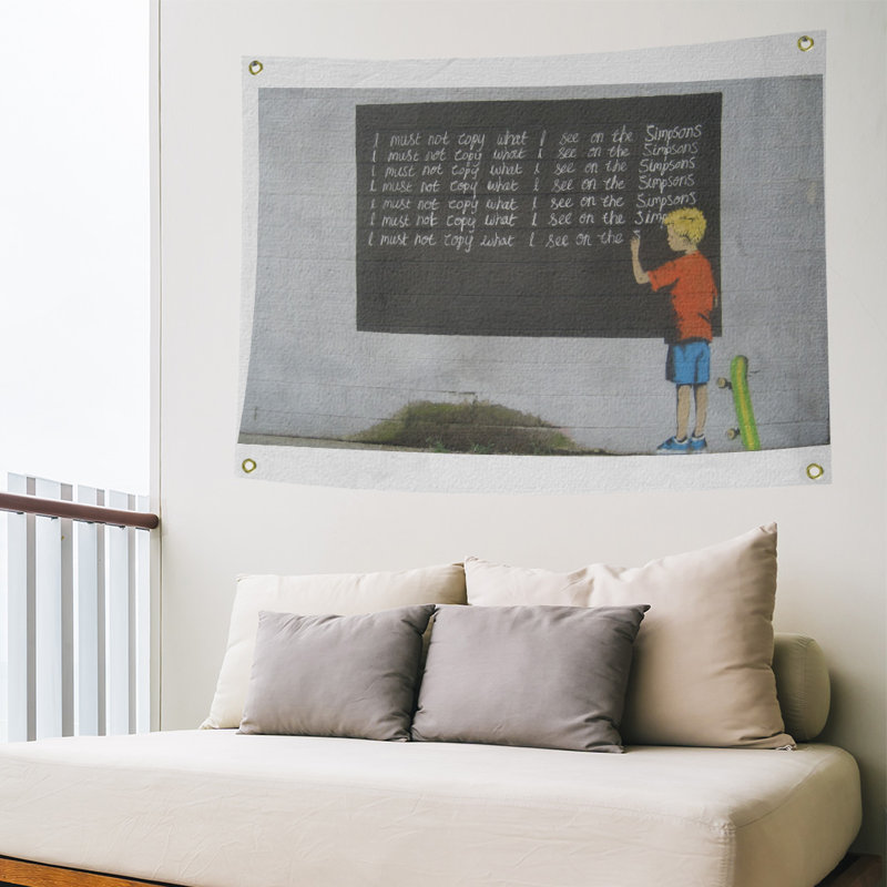 Polyester i ne doit pas copier ce que je vois sur le tapisserie simpsons, H 50 po x l 59 po x P 1 po