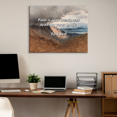 Citation artistique: «La douleur n'est que de la fragilité qui quitte votre corps». Toile tendue par Ted Bell Gallery