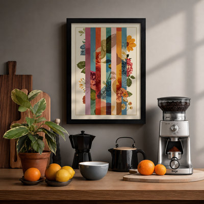 Striped Botanicals Botanical - Framed Print