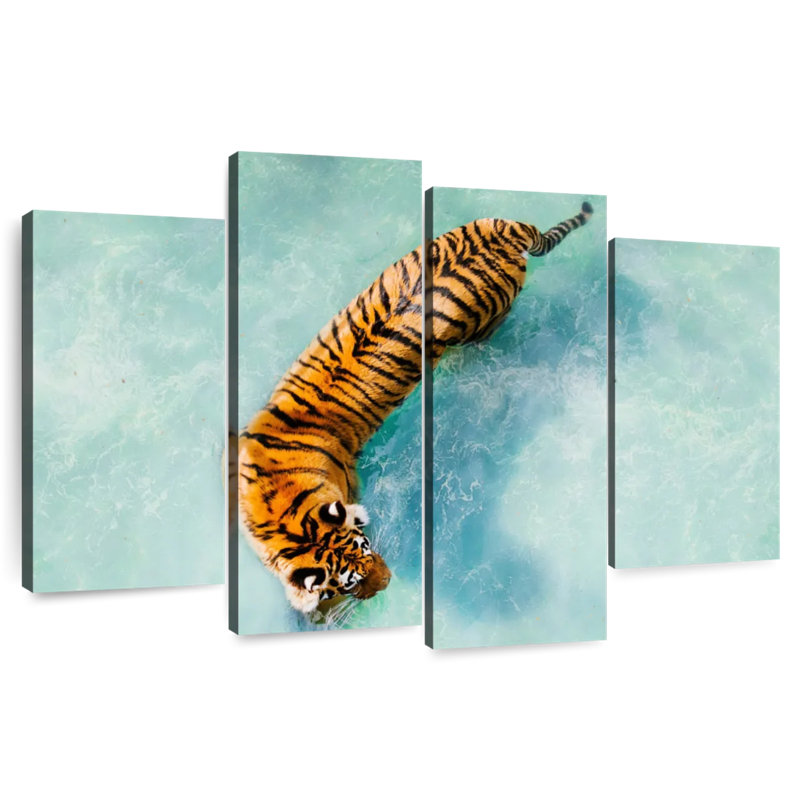 Brampt Pool Tiger, 32"H x 52"W