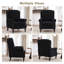 Fauteuil à oreilles Mid-Century moderne avec revêtement en microfibre-1873596911