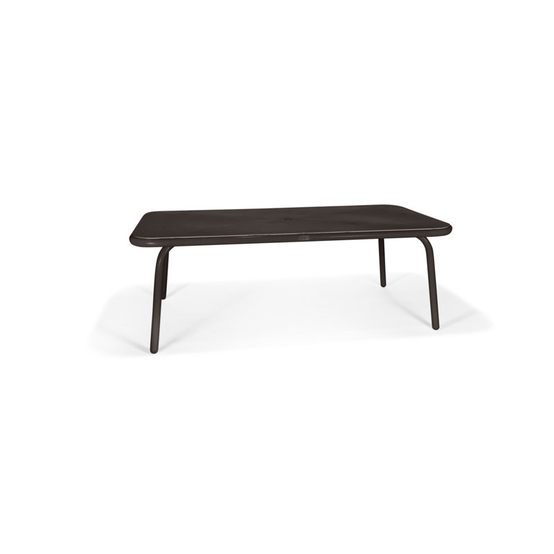 Table de salle à manger rectangulaire HD 42 po x 84 po Holsen, Brun/bronze