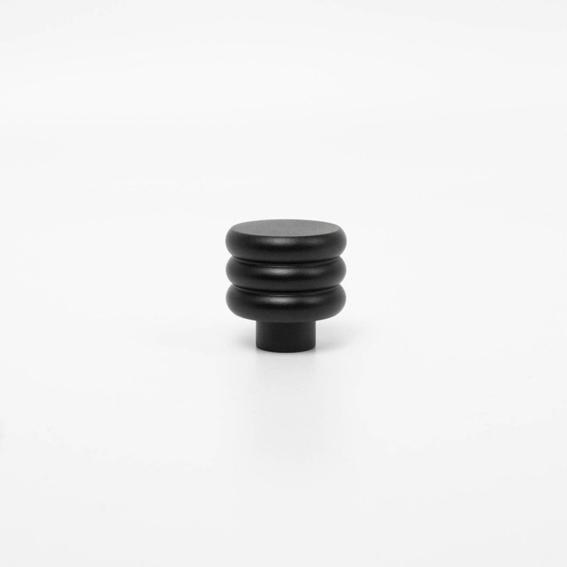 Bouton d'armoire à nid d'abeilles ROUS Hardware - Aluminium massif, gris anthracite (noir), Gris anthracite (noir)
