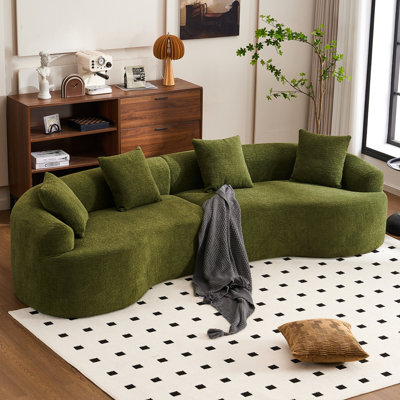 4 Seat Chenille , With Medium Plushness, For Apartment Seater Chenille, Rounded Corners, Living Space