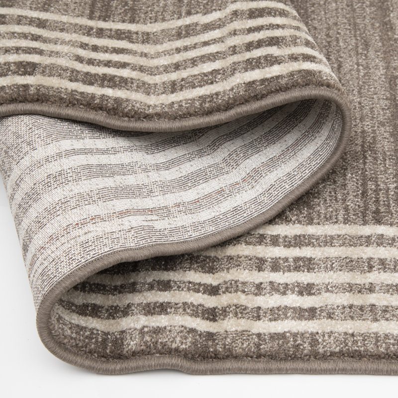 Dylan Latte Brown and Cream Indoor Area Rug and Runners, 26"x12'