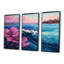 Bleu et mauve attrapant des vagues au Japon - Art mural Japon-651742650-651742628
