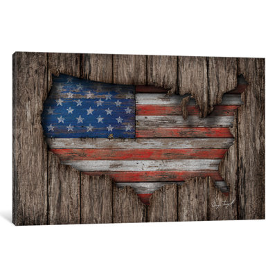 «American Wood Flag», impression sur toile