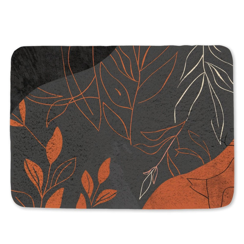 Bethy Microfiber / Microsuede Non-Slip Bath Mat, 21" W x 34" L
