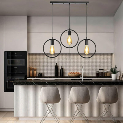 3 - Light Black Circle Pendant