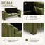 Banc de rangement moderne vert de 152 cm (60 pouces) en bois extra long pour deux personnes avec rangement dissimulé, idéal pour une chambre, un salon, une salle de jeux, une entrée ou un vestiaire.