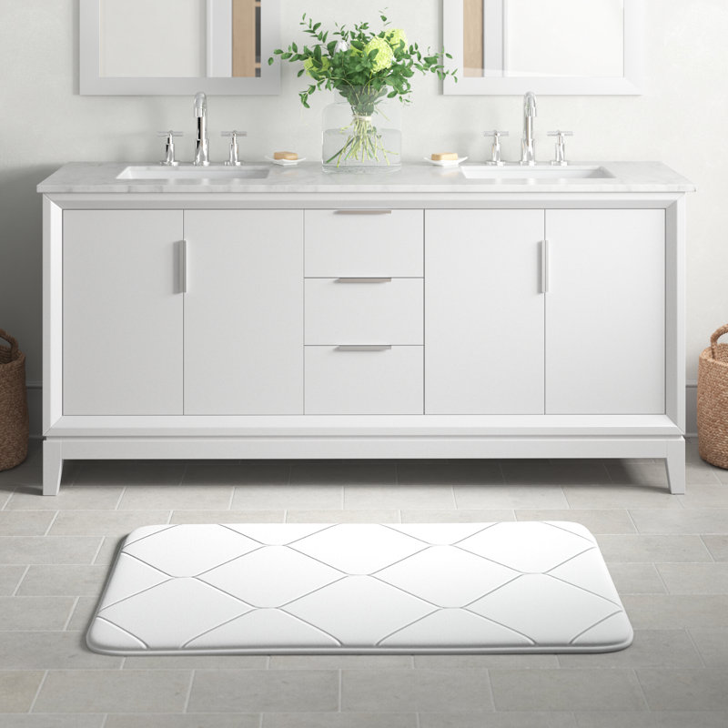 Ensemble de meuble-lavabo double 72 po Belmar, Blanc
