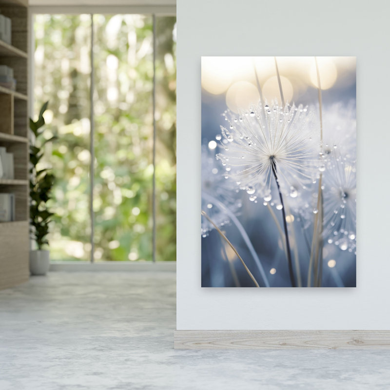 Untitled Abstract Contemporary Dreamy Dandelion Flower Nature Wall Art Print by Treechild - Wrapped Canvas Print