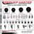 Rubber Swivel 5/8 Inch Threaded Stem Caster Set 2 Total Lock Brakes