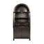 Armoire de rangement cintrée haute de 71 pouces avec tablettes réglables, tiroir dissimulé et porte vitrée-2032922462
