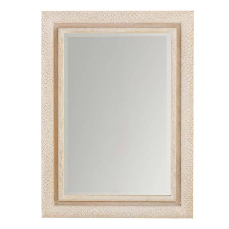 Indo Rectangle Solid Wood Beveled Mirror