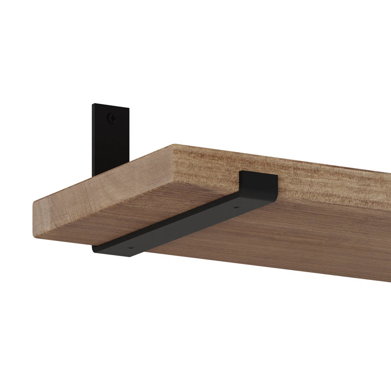 60inch Long Floating Shelves For Wall, Wood Wall Shelf With Heavy Duty Metal Brackets, Special Walnut