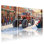 «Christmas Christmas Monster Truck Parade Snowy Street Scene», ensemble de 3 impressions d'art sur toile