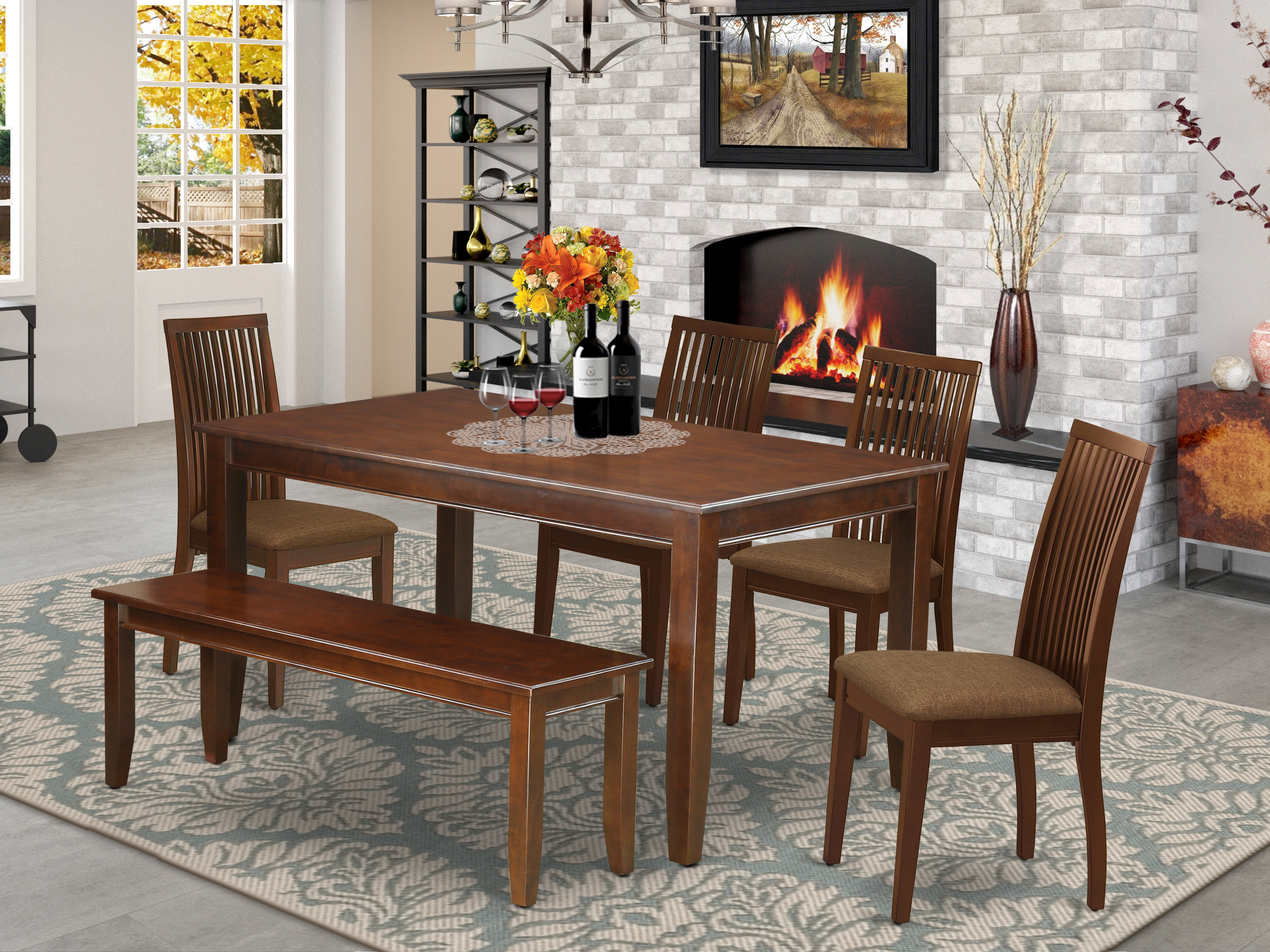 Winston Porter 6 Piece Solid Wood Dining Set Wayfair