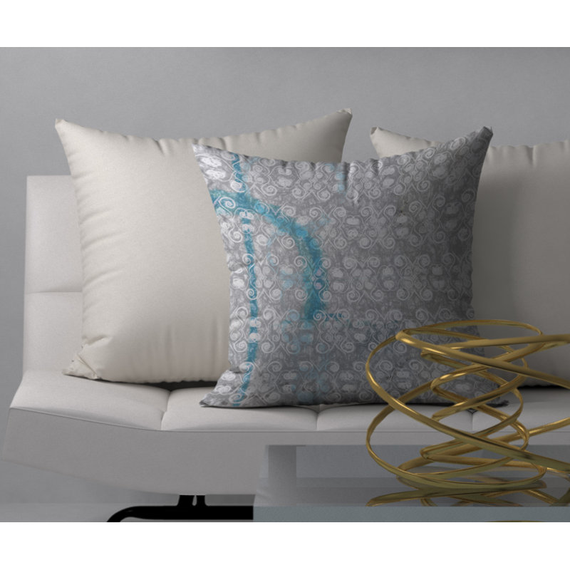 Abstract Throw Pillow, 24" H x 24" W