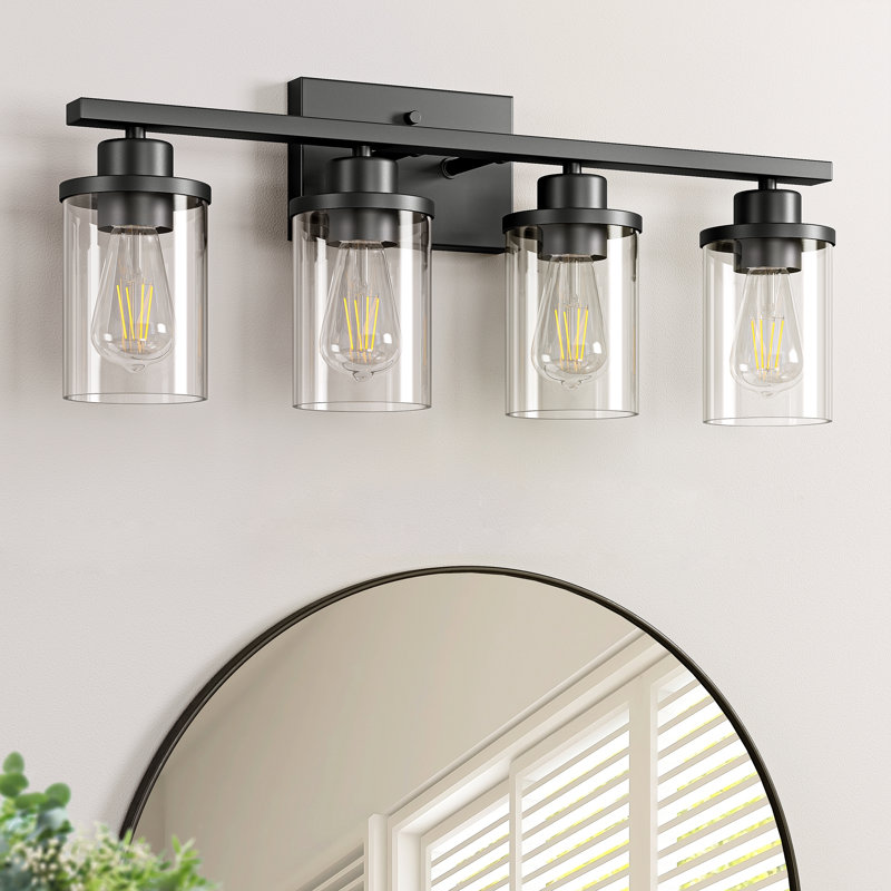 Dimmable Vanity Light, Matte Black, 4