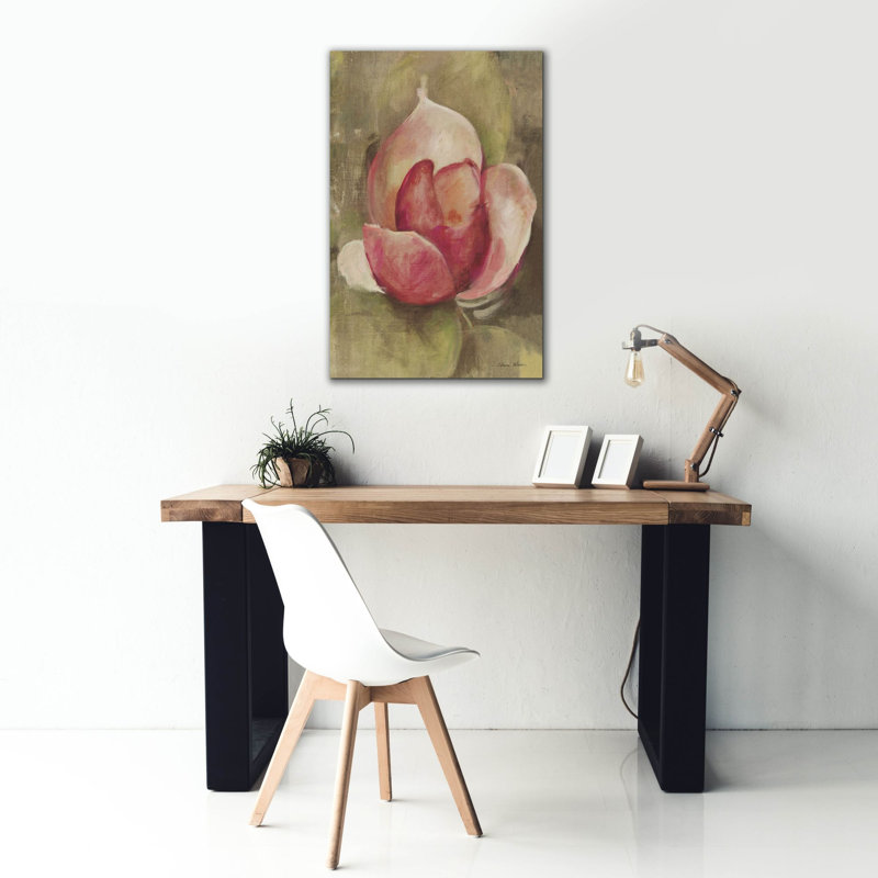 «Pink Blossom» par Cheri Blum, art mural sur toile, H 40 po x l 26 po x P 1,5 po