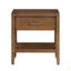 Table de chevet transitionnelle 1 pièce avec tiroir et tablette ouverte