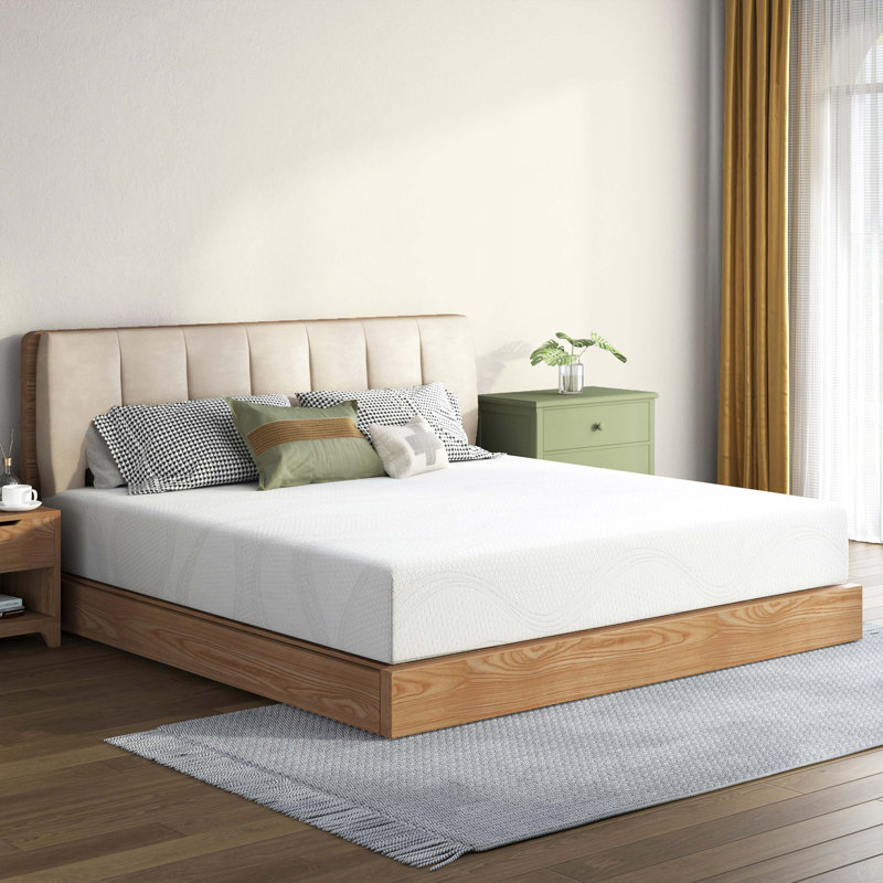 King Size Memory Foam Mattress,14 Inch Bed Mattress,With Cooling Green Tea Gel, Certipur-US Certified,White, King, 14"