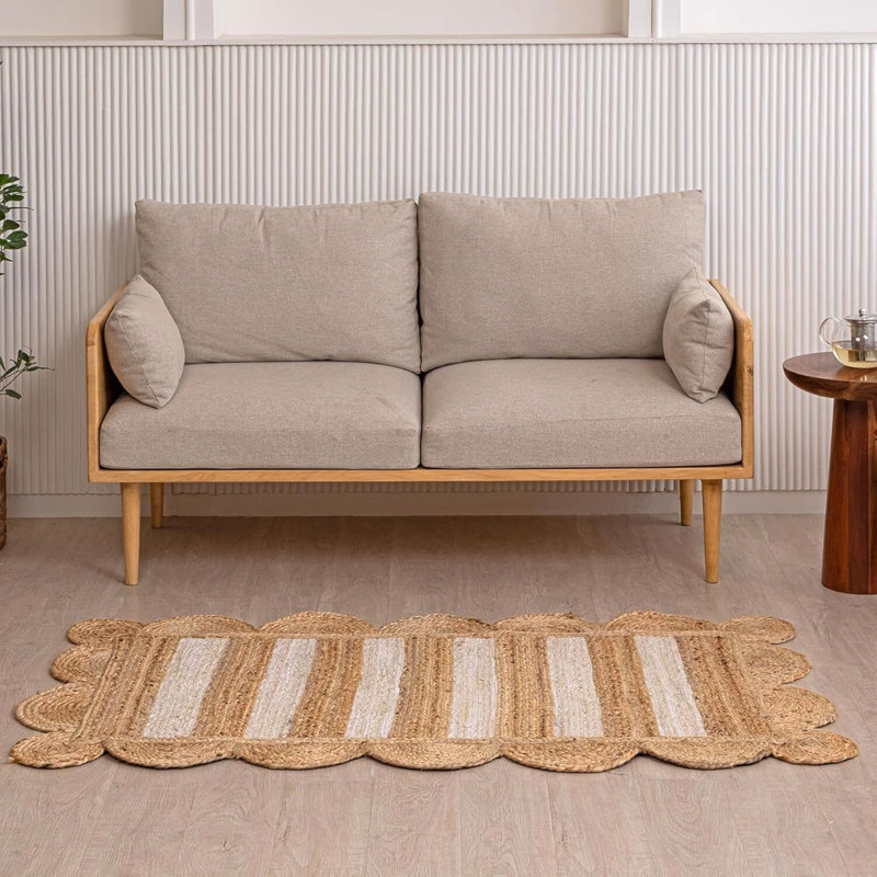 Christensen Hand Braided Jute / Sisal Striped Indoor / Outdoor Rug