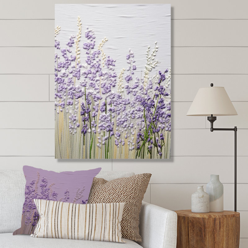 «Violets Minimalisme Dream I» sur toile, Toile tendue, H 20 po x l 12 po x P 1 po