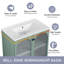 Meuble-lavabo simple 30,07 po avec plateau en céramique Katlynne-343132452