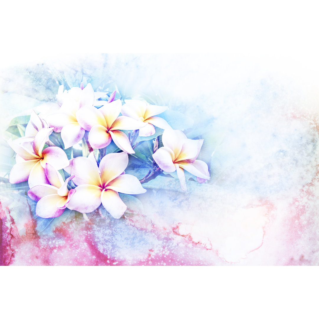 Blume Aquarell Illustration - Leinwandbild