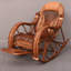Chaise berçante en rotin naturel tissé